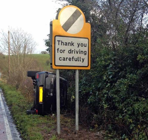 obrigado por dirigir cuidadosamente